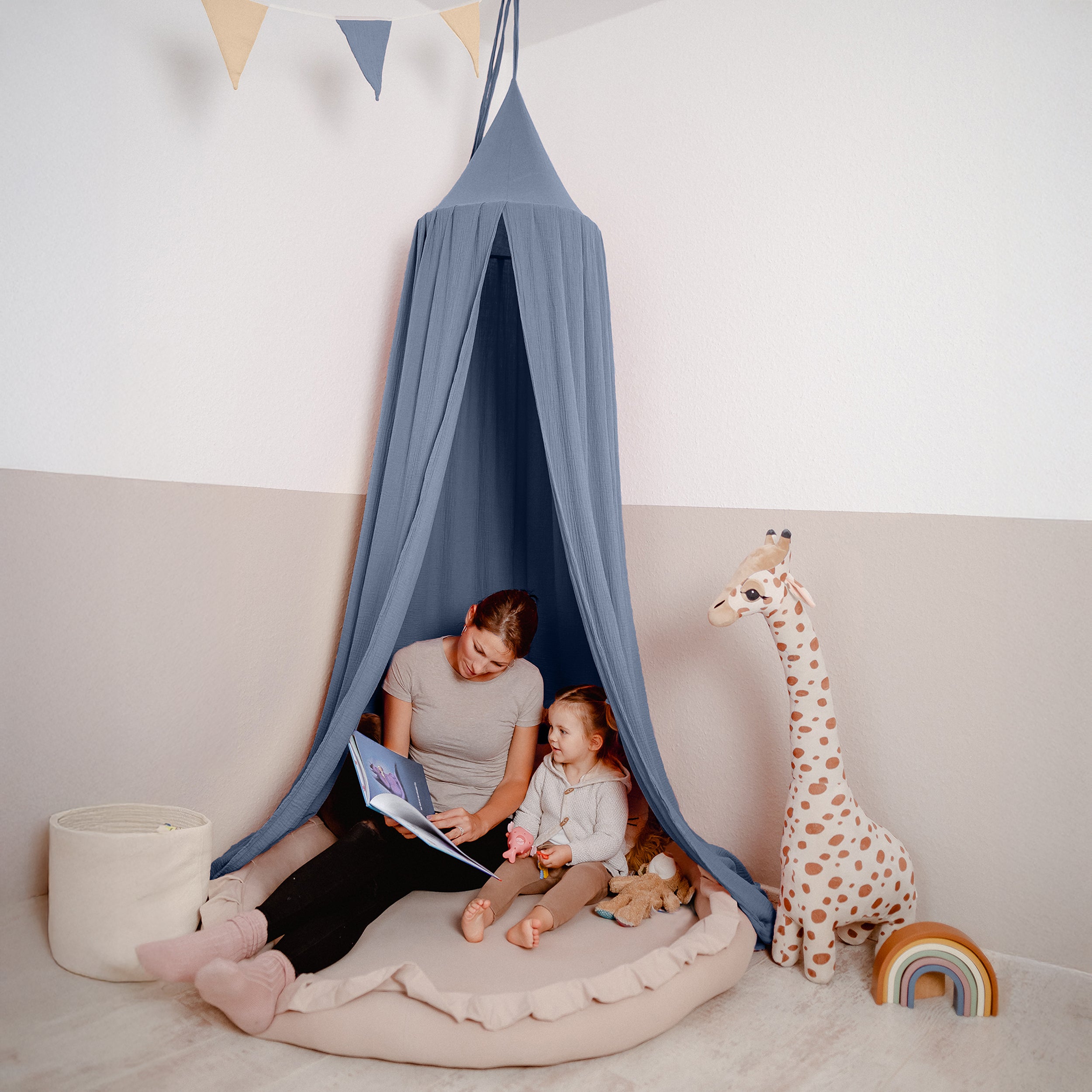 Baldachin für Kinderzimmer | Musselin-Baumwolle, Hochwertig ...