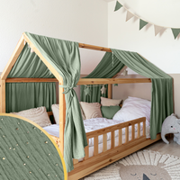 SPARSET: Hausbett Himmel Typ B Betthimmel mit Goldapplikation + Wimpel-/Sternenkette ab