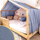 SPARSET: Hausbett Himmel Typ A mit Goldapplikation + Wimpel-/Sternenkette ab