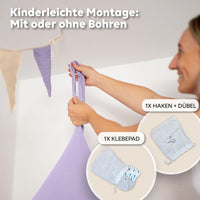 Baldachin Flieder / ohne Goldapplikation – Musselin Betthimmel fürs Kinderzimmer LILIMAUS