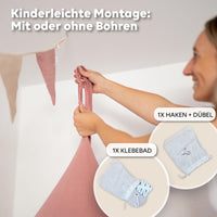 Baldachin Altrosa / ohne Goldapplikation – Musselin Betthimmel fürs Kinderzimmer LILIMAUS