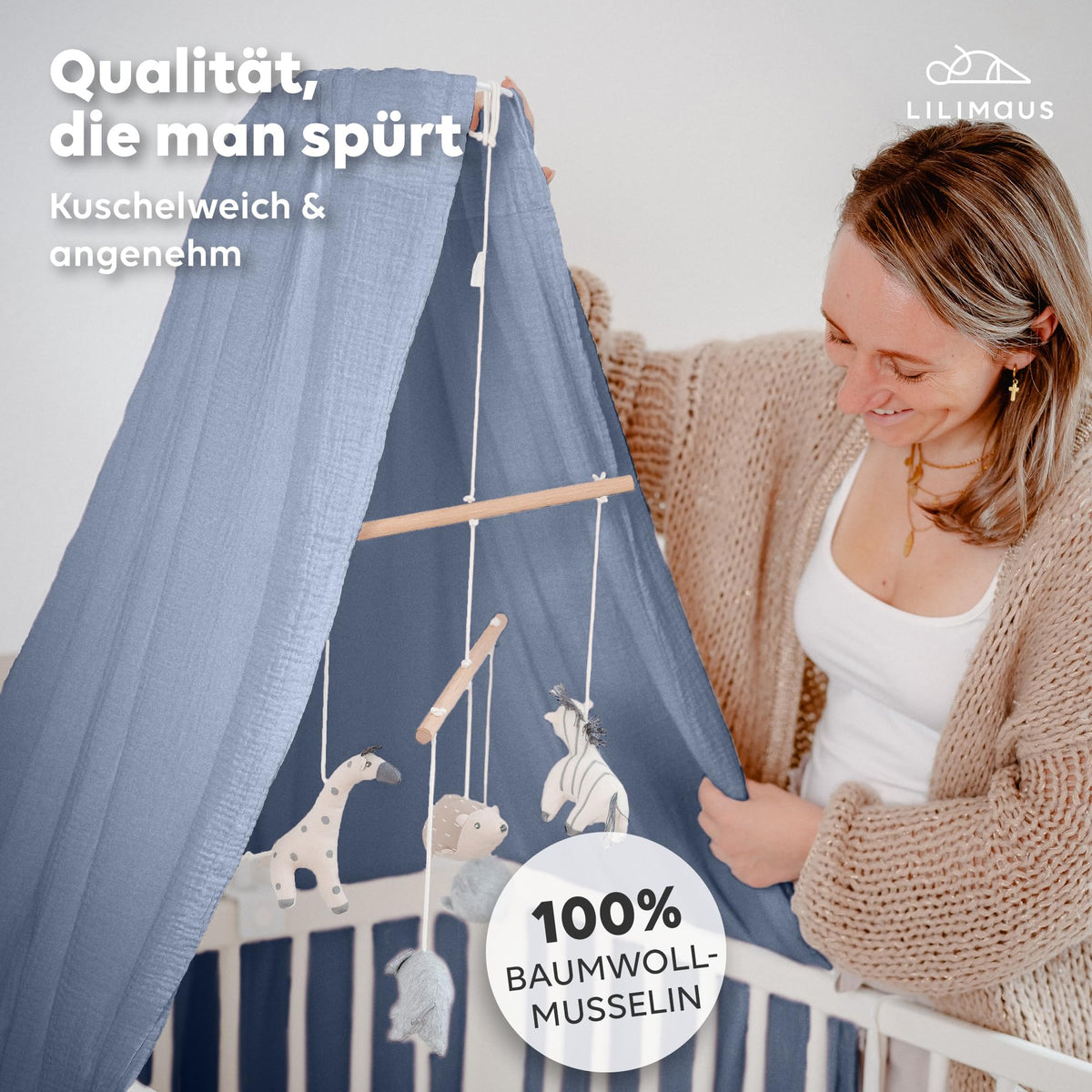 Blau / ohne goldapplikation