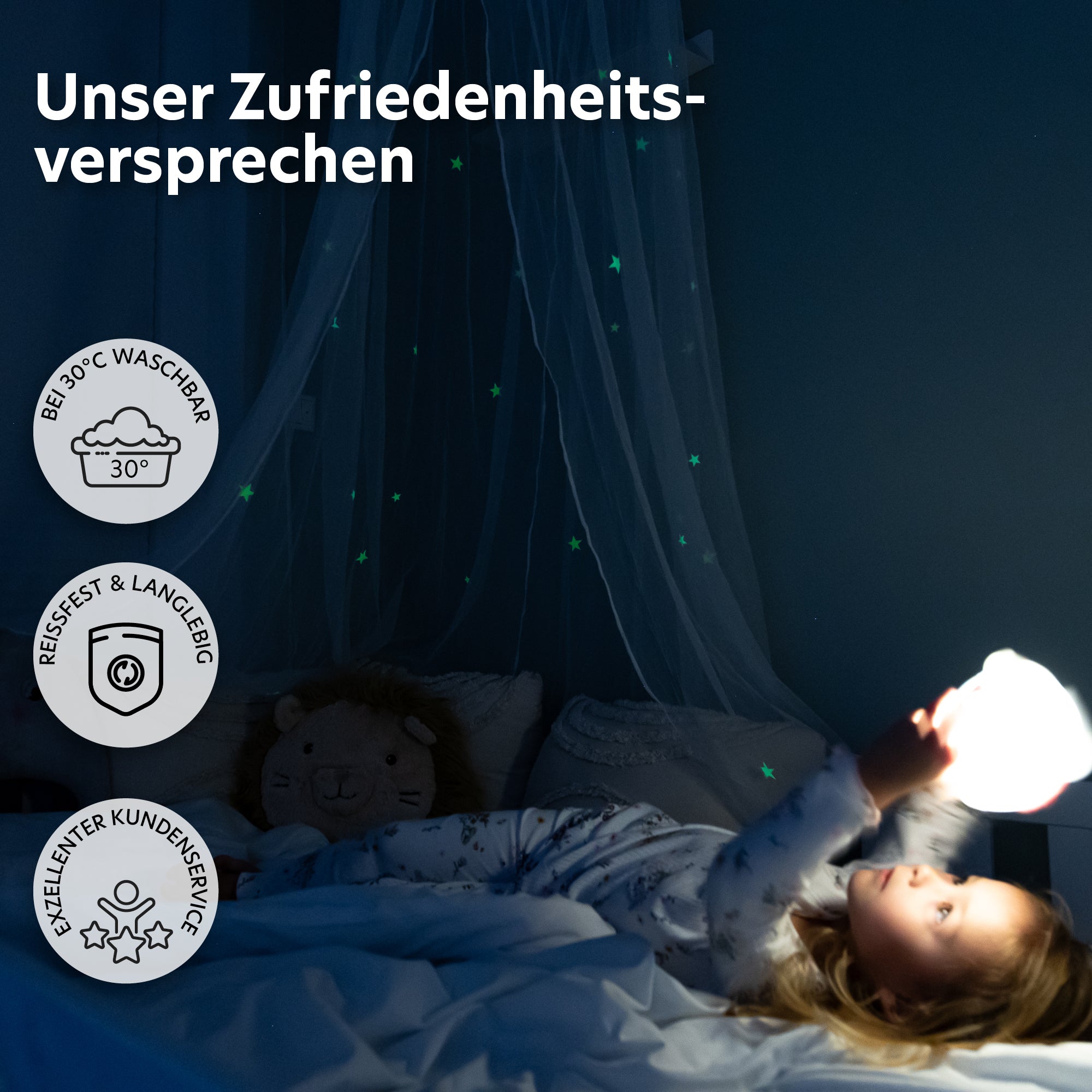 Baldachin Leuchtende Sterne