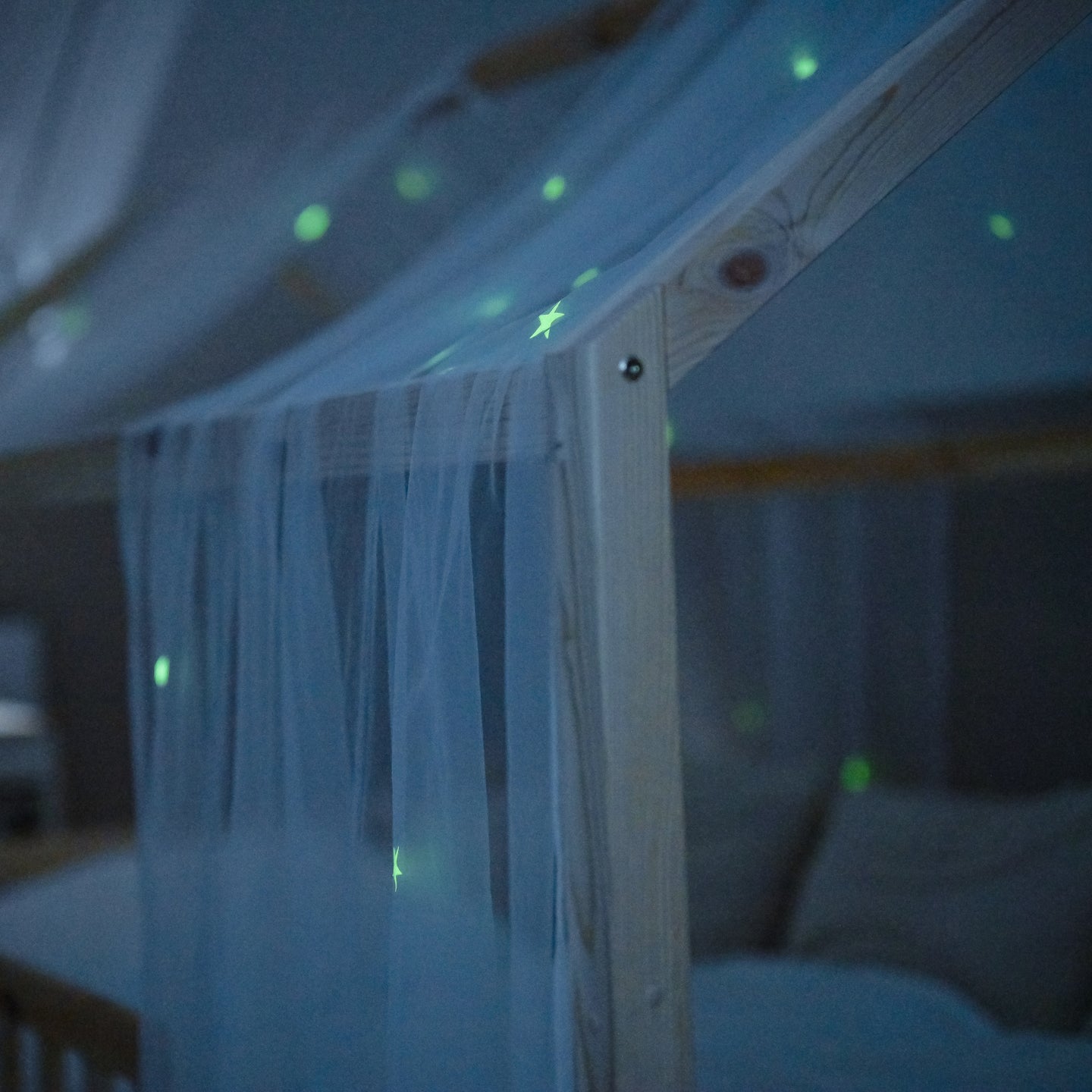 Hausbett Himmel leuchtende Sterne - Typ B - 2 Stoffe