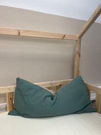Hellbeige & Eukalyptus / 1 Kissen 40x80