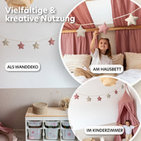 altrosa & hellbeige / sterne / ohne goldapplikation