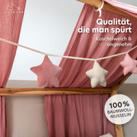 altrosa & hellbeige / sterne / ohne goldapplikation