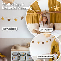 senfgelb & nougat / sterne / ohne goldapplikation