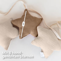 hellbeige & dunkelbeige / sterne / ohne goldapplikation