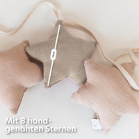 hellbeige & beigerosa / sterne / ohne goldapplikation