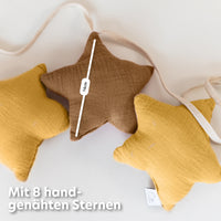 senfgelb & nougat / sterne / ohne goldapplikation