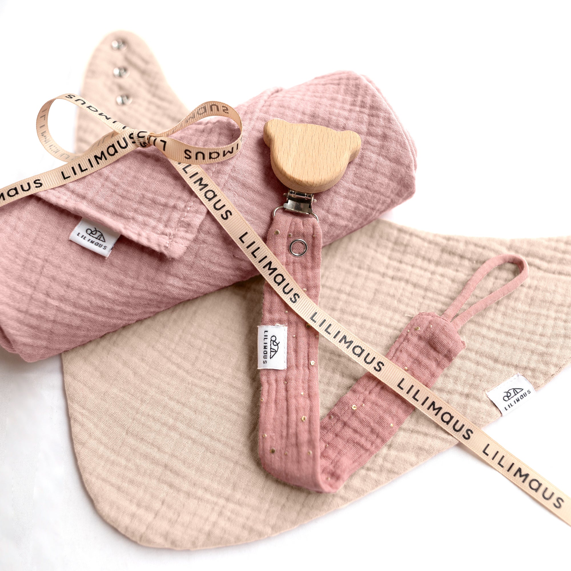 SPARSET: Spucktücher + Dreieckstücher + Schnullerketten ab