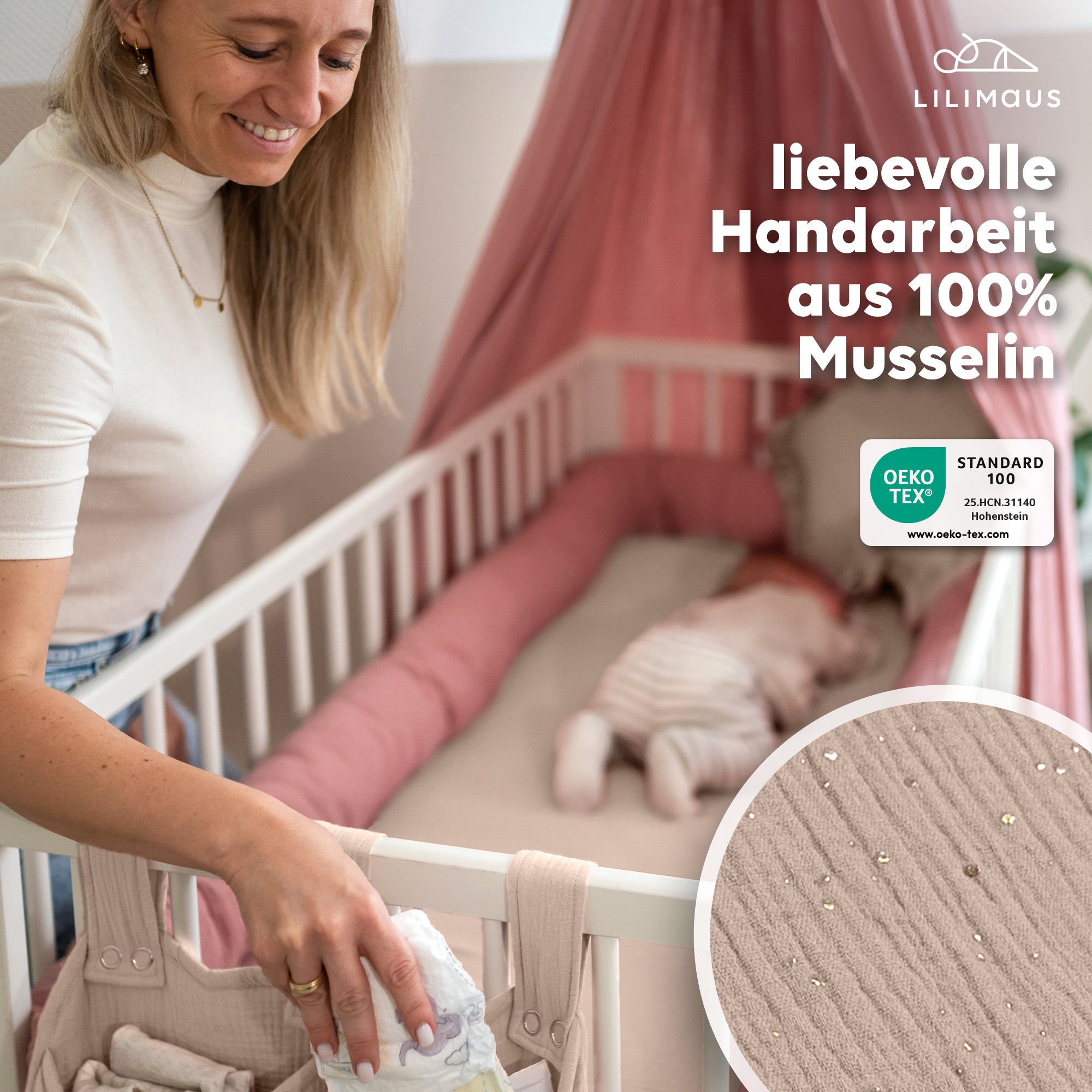 Beigerosa / mit Goldapplikation