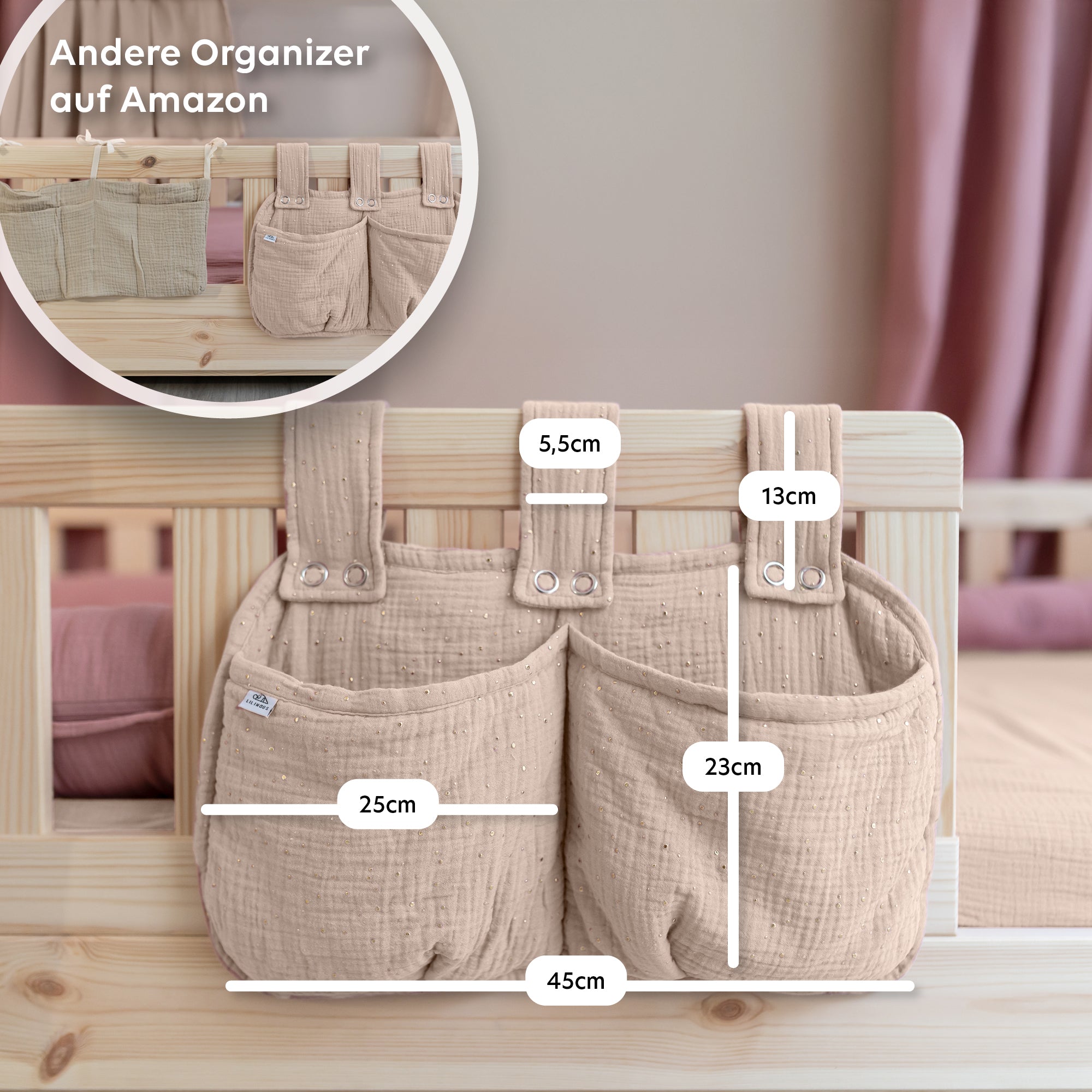 Beigerosa / mit Goldapplikation