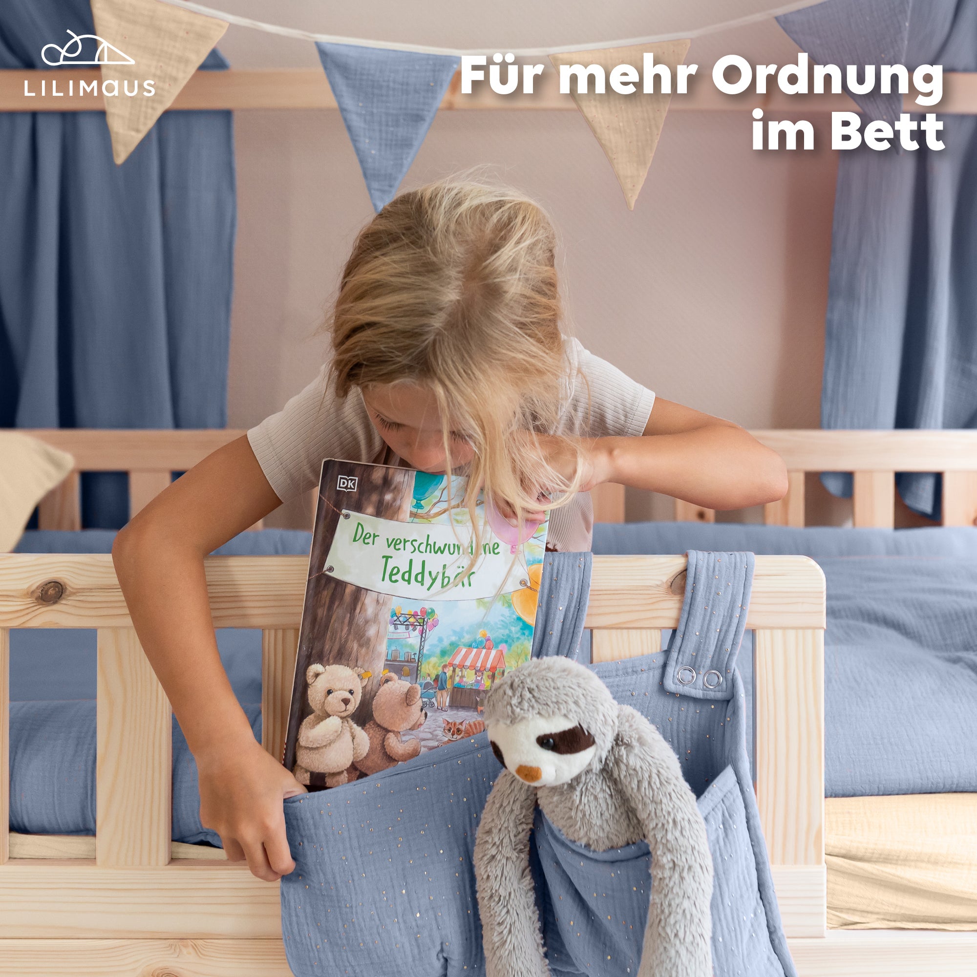 Blau / mit Goldapplikation