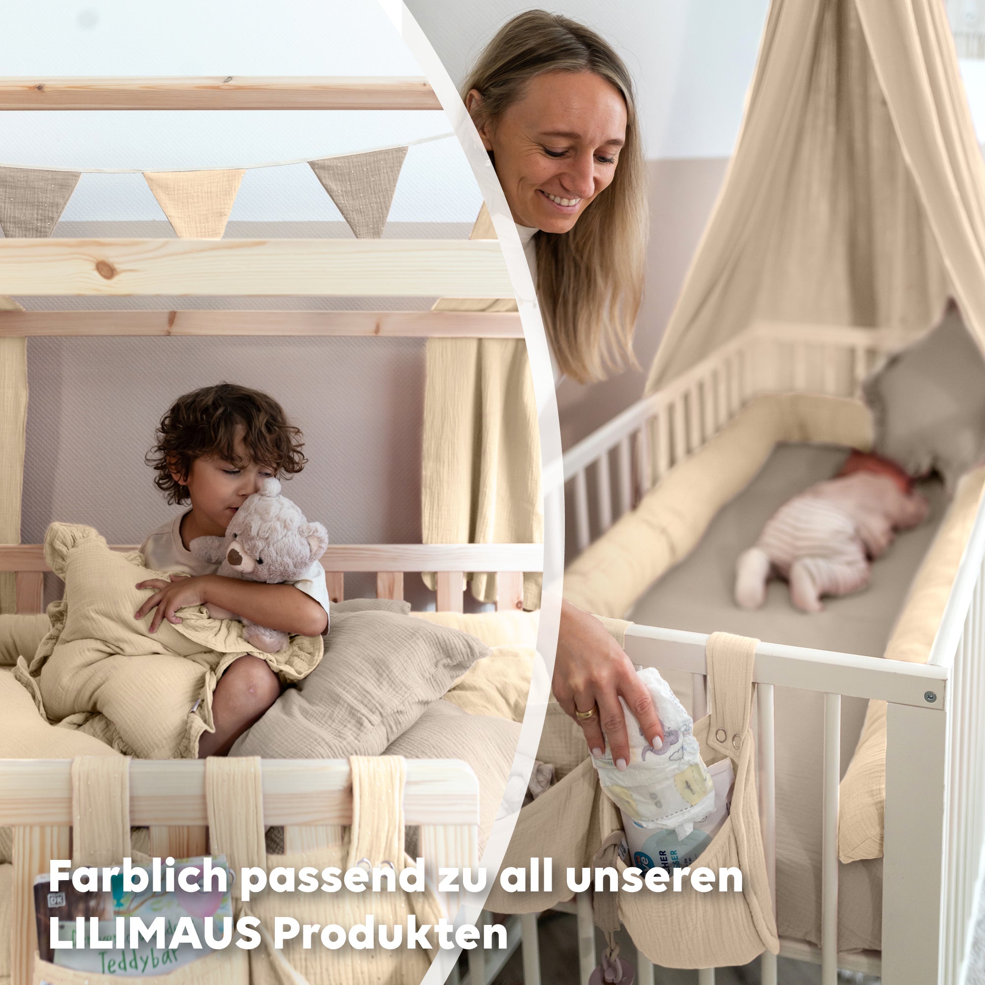 Creme / mit Goldapplikation