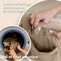 Dunkelbeige / mit Goldapplikation