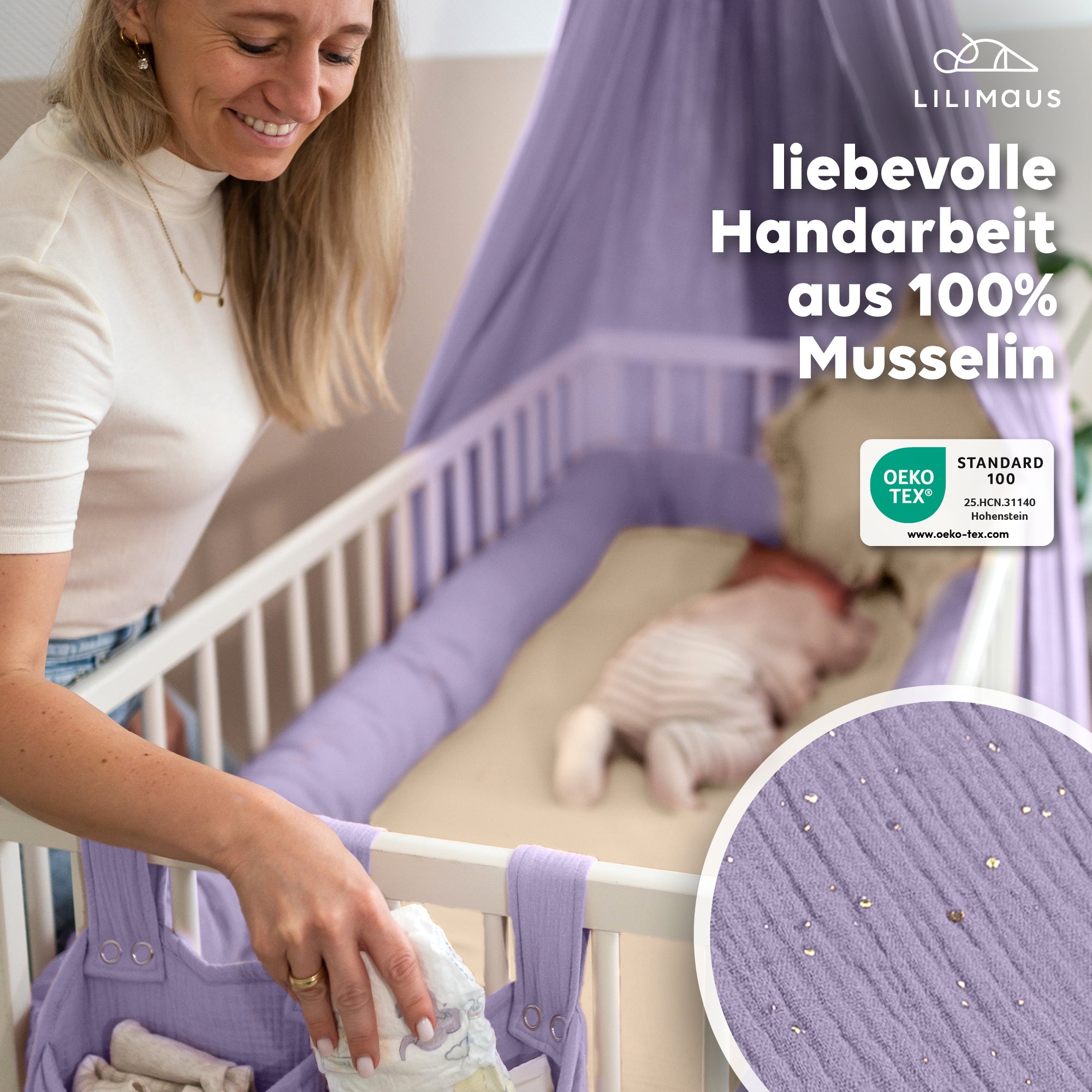 Flieder / mit Goldapplikation