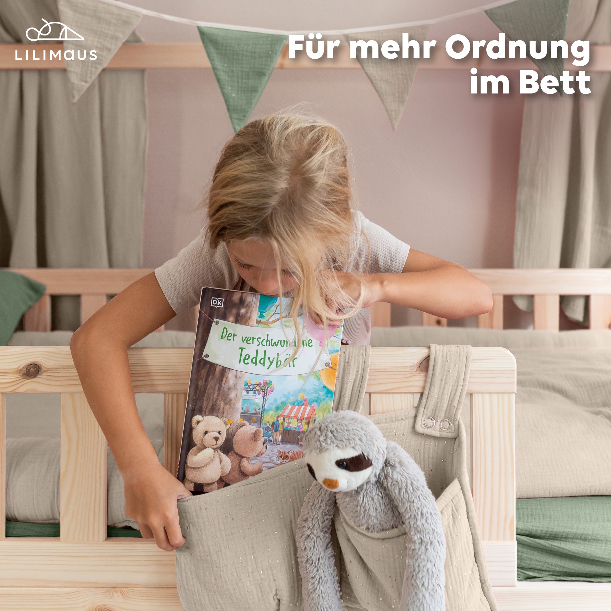 Hellbeige / mit Goldapplikation