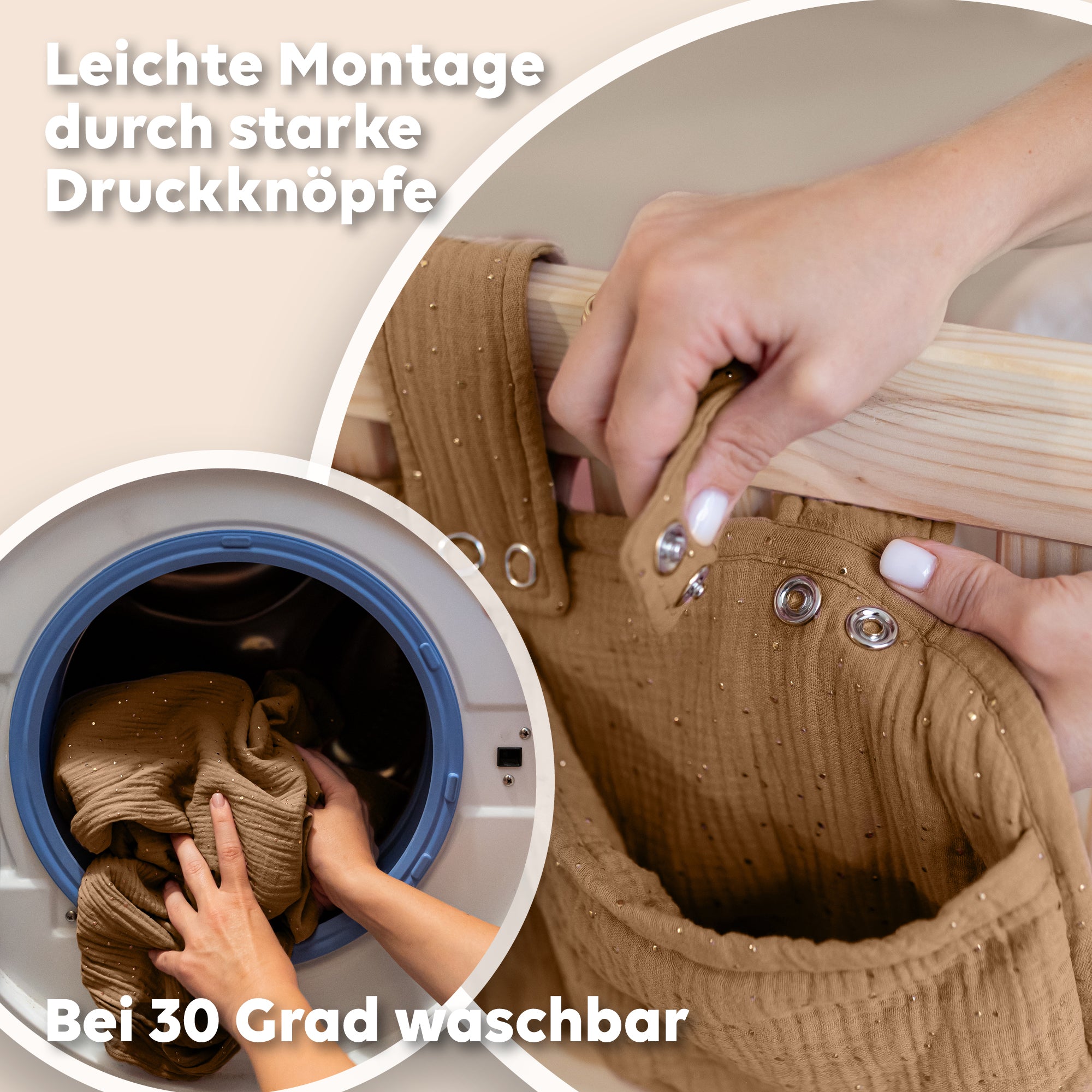 Nougat / mit Goldapplikation