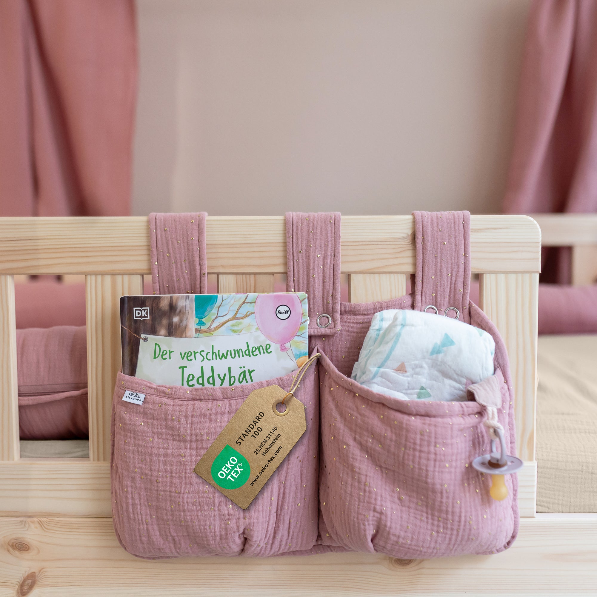 Altrosa / mit Goldapplikation