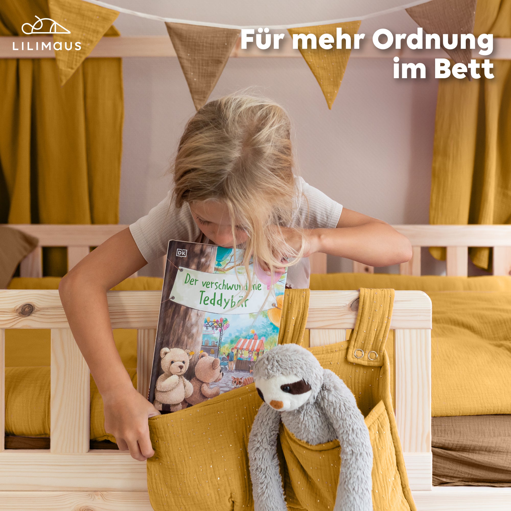 Senfgelb / mit Goldapplikation