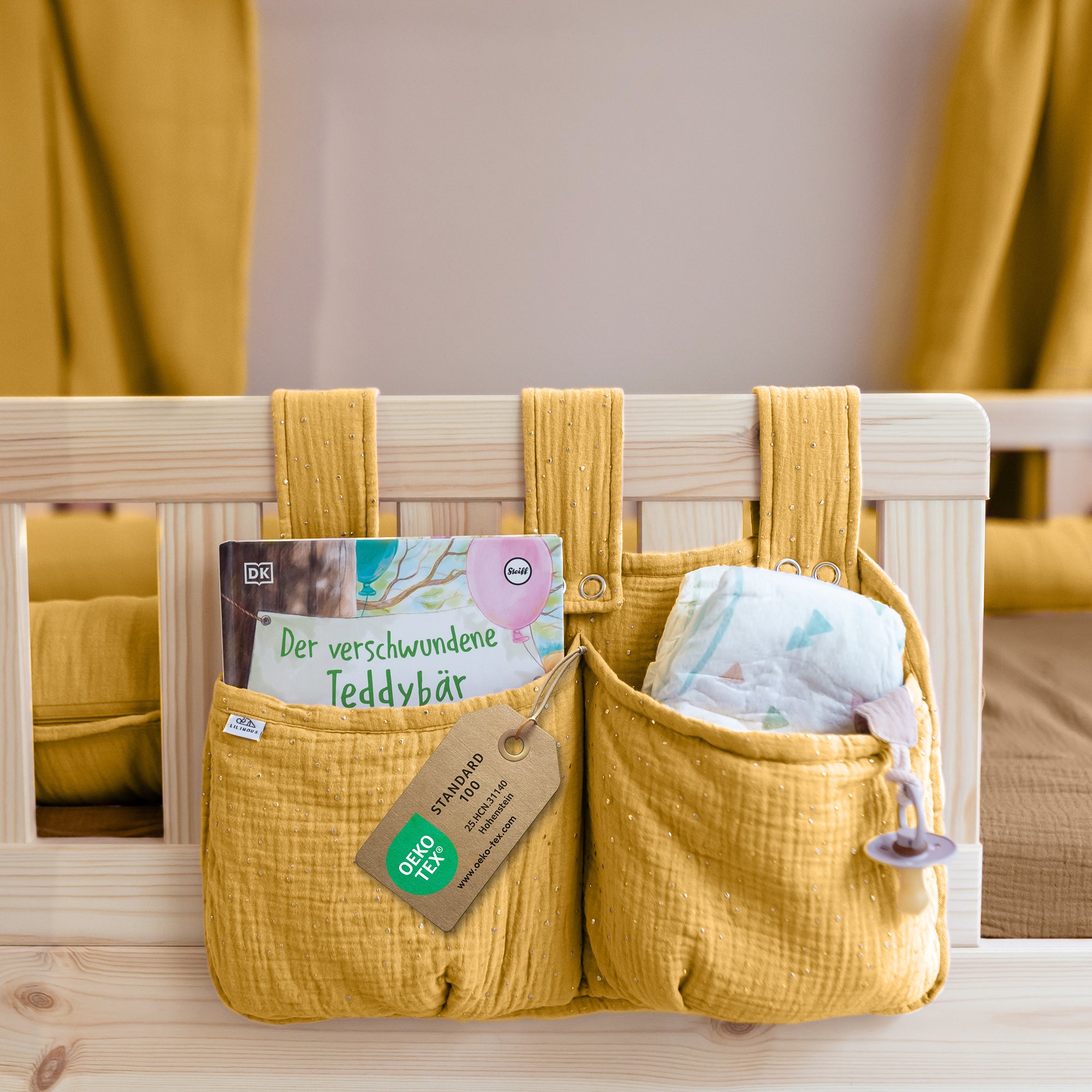 Senfgelb / mit Goldapplikation