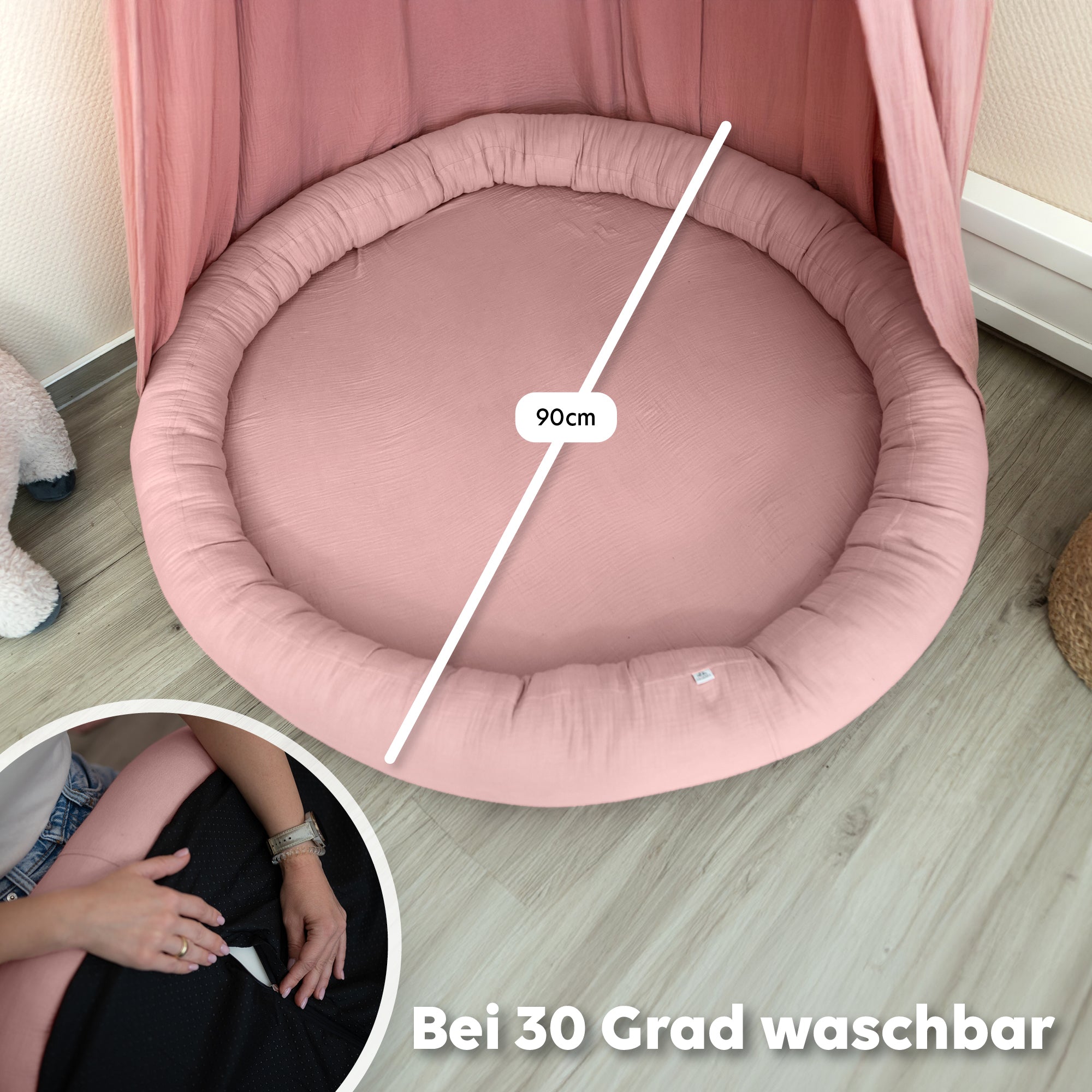 puderrosa / ohne Flatter