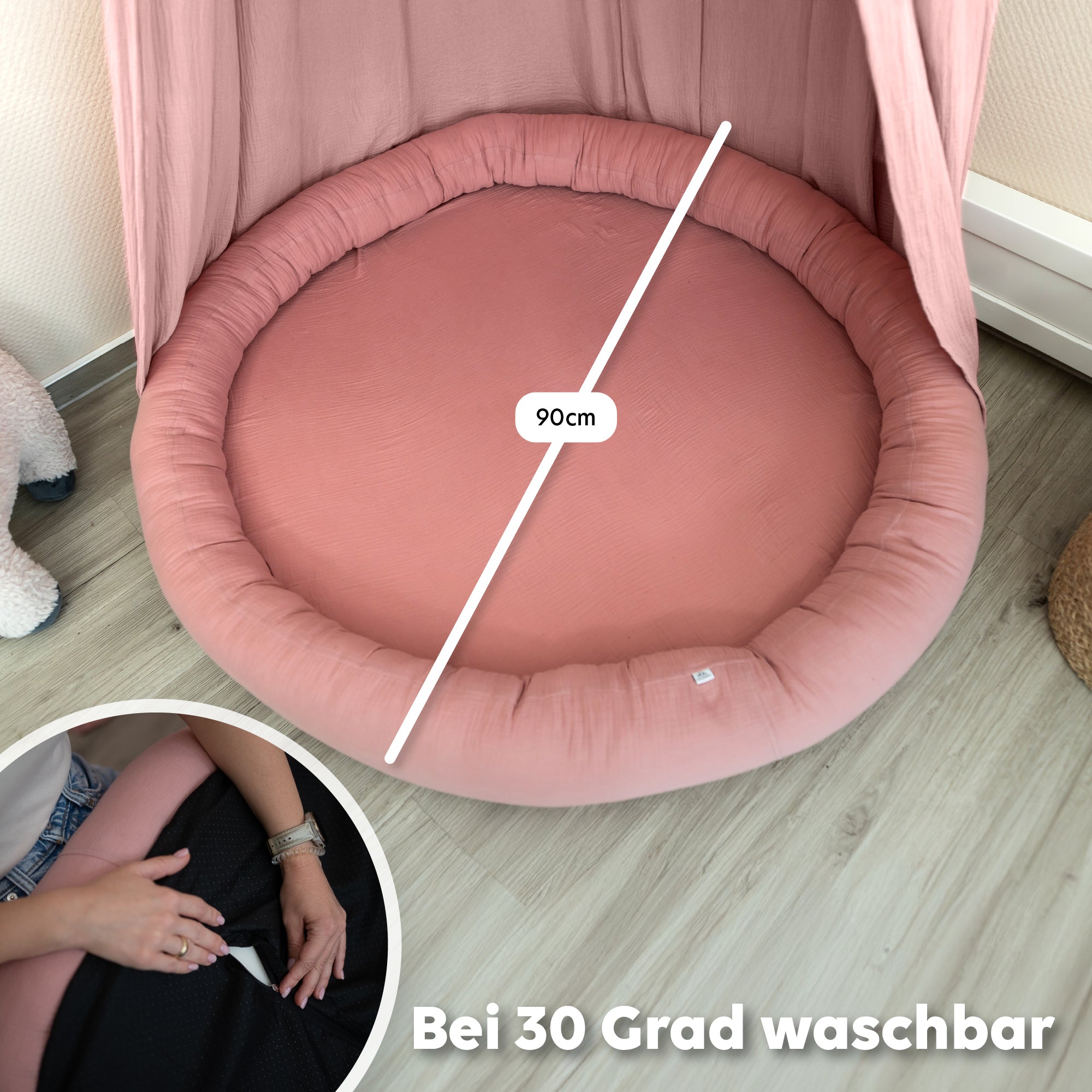 altrosa / ohne Flatter