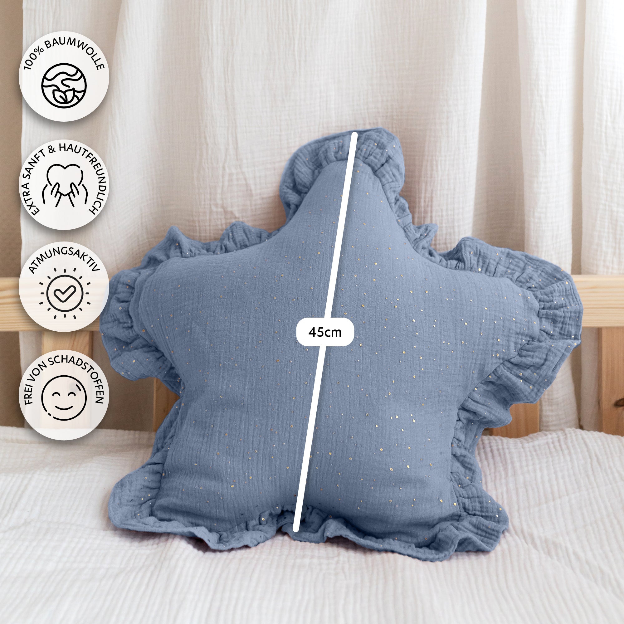 Blau / mit Flatter