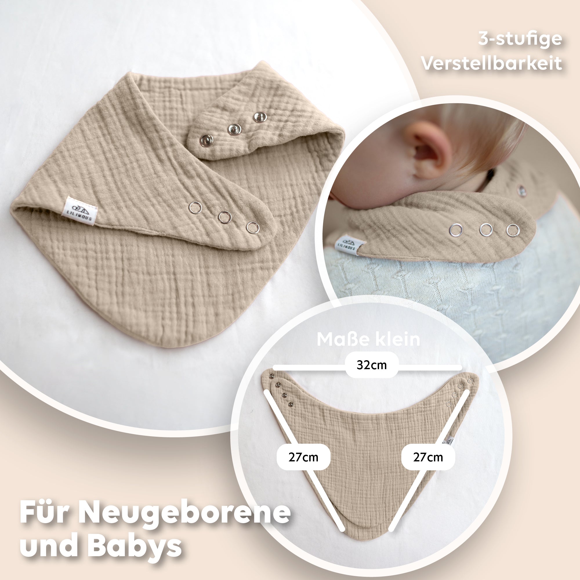 Hellbeige & Creme & Dunkelbeige / Baby