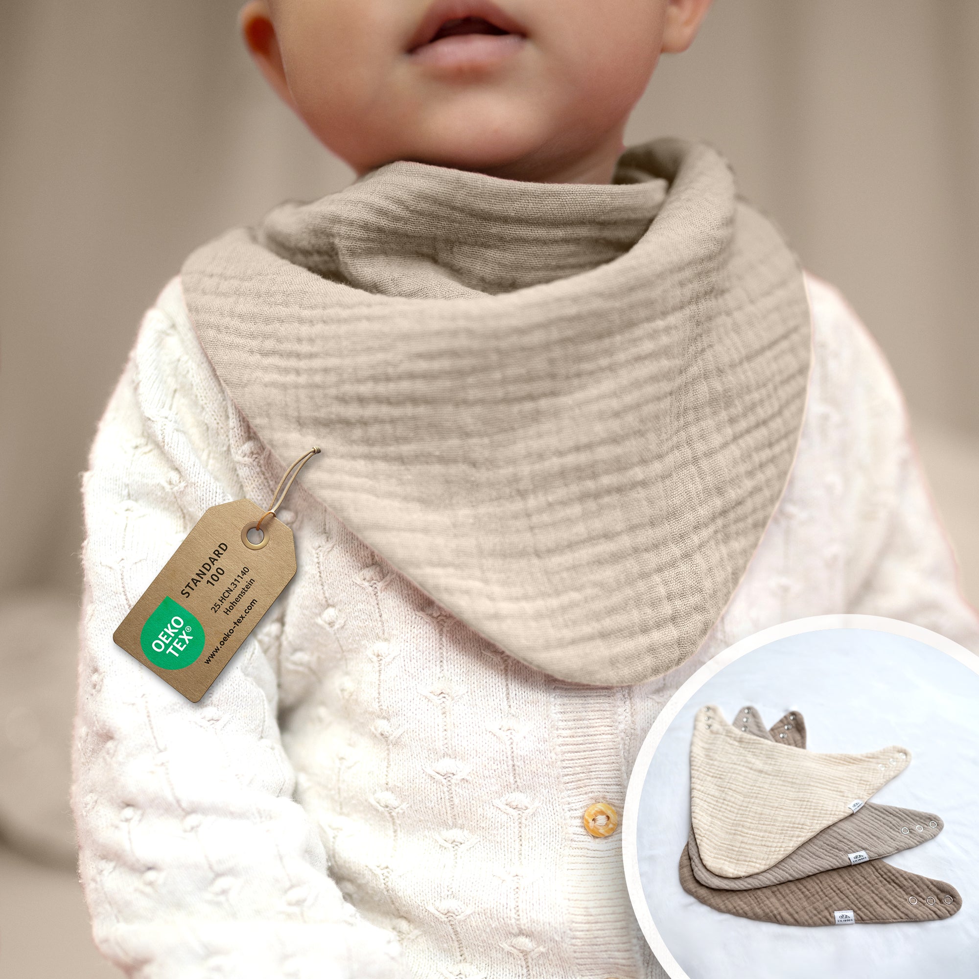 Hellbeige & Creme & Dunkelbeige / Kleinkind