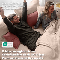 Beigerosa / 200x200 + 2x Kissen 80x80 200x220 + 2x Kissen 80x80 220x240 + 2x Kissen 80x80 135x200 + 1 Kissen 80x80 155x220 + 1 Kissen 80x80