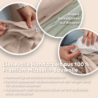 Beigerosa / 200x200 + 2x Kissen 80x80 200x220 + 2x Kissen 80x80 220x240 + 2x Kissen 80x80 135x200 + 1 Kissen 80x80 155x220 + 1 Kissen 80x80