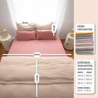 Beigerosa / 135x200 + 1 Kissen 80x80 155x220 + 1 Kissen 80x80