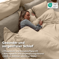 Creme / 200x200 + 2x Kissen 80x80 200x220 + 2x Kissen 80x80 220x240 + 2x Kissen 80x80 135x200 + 1 Kissen 80x80 155x220 + 1 Kissen 80x80