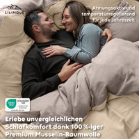 Hellbeige & Creme / 200x200 + 2x Kissen 80x80 200x220 + 2x Kissen 80x80 220x240 + 2x Kissen 80x80 135x200 + 1 Kissen 80x80 155x220 + 1 Kissen 80x80