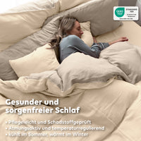 Hellbeige & Creme / 200x200 + 2x Kissen 80x80 200x220 + 2x Kissen 80x80 220x240 + 2x Kissen 80x80 135x200 + 1 Kissen 80x80 155x220 + 1 Kissen 80x80