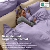 Flieder / 200x200 + 2x Kissen 80x80 200x220 + 2x Kissen 80x80 220x240 + 2x Kissen 80x80 135x200 + 1 Kissen 80x80 155x220 + 1 Kissen 80x80