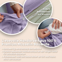 Flieder / 200x200 + 2x Kissen 80x80 200x220 + 2x Kissen 80x80 220x240 + 2x Kissen 80x80 135x200 + 1 Kissen 80x80 155x220 + 1 Kissen 80x80