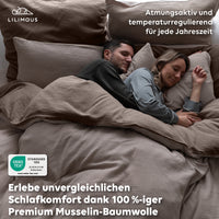 Hellbeige & Dunkelbeige / 200x200 + 2x Kissen 80x80 200x220 + 2x Kissen 80x80 220x240 + 2x Kissen 80x80 135x200 + 1 Kissen 80x80 155x220 + 1 Kissen 80x80