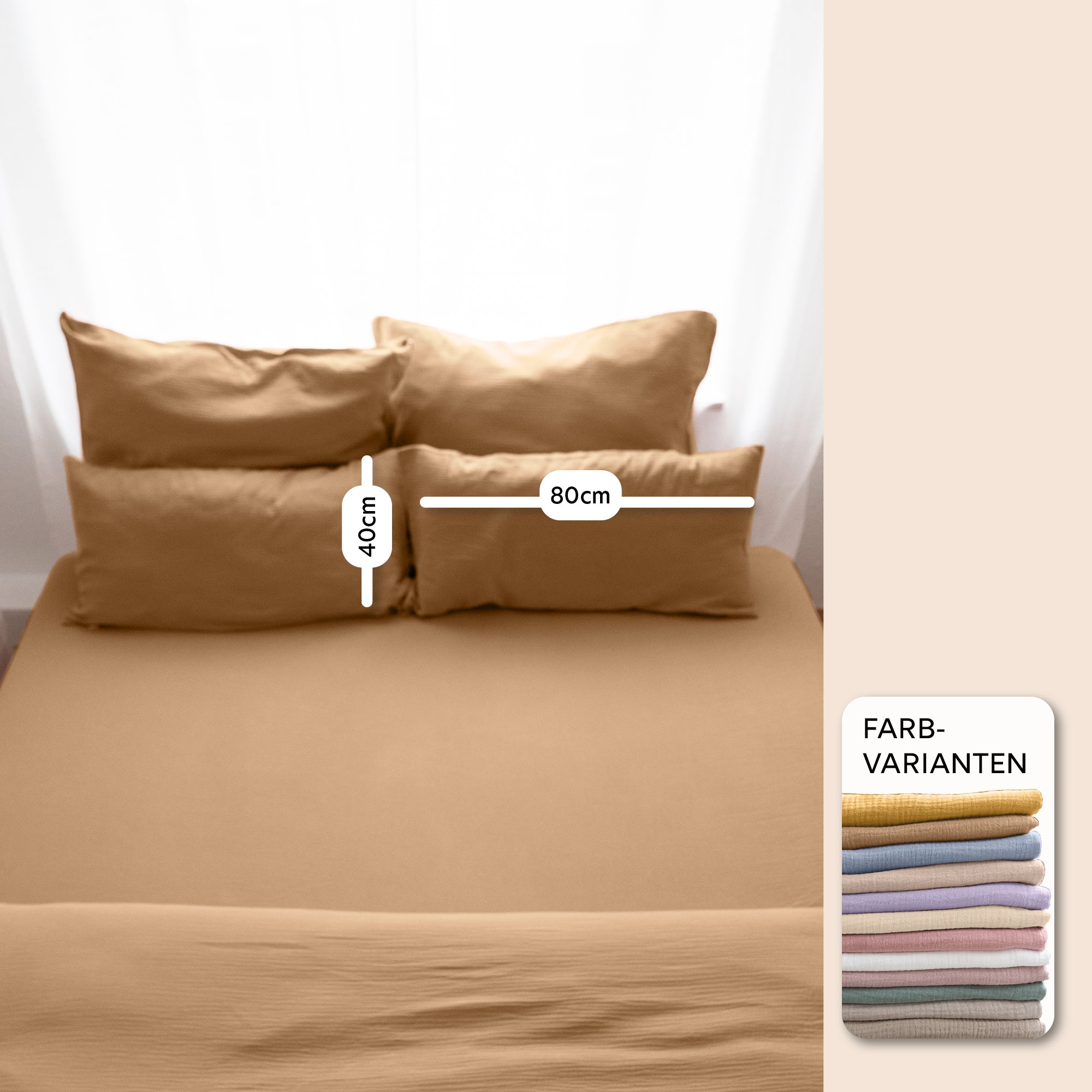 Nougat / 1 Kissen 40x80