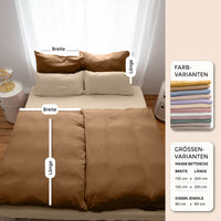 Nougat / 200x200 + 2x Kissen 80x80 200x220 + 2x Kissen 80x80 220x240 + 2x Kissen 80x80