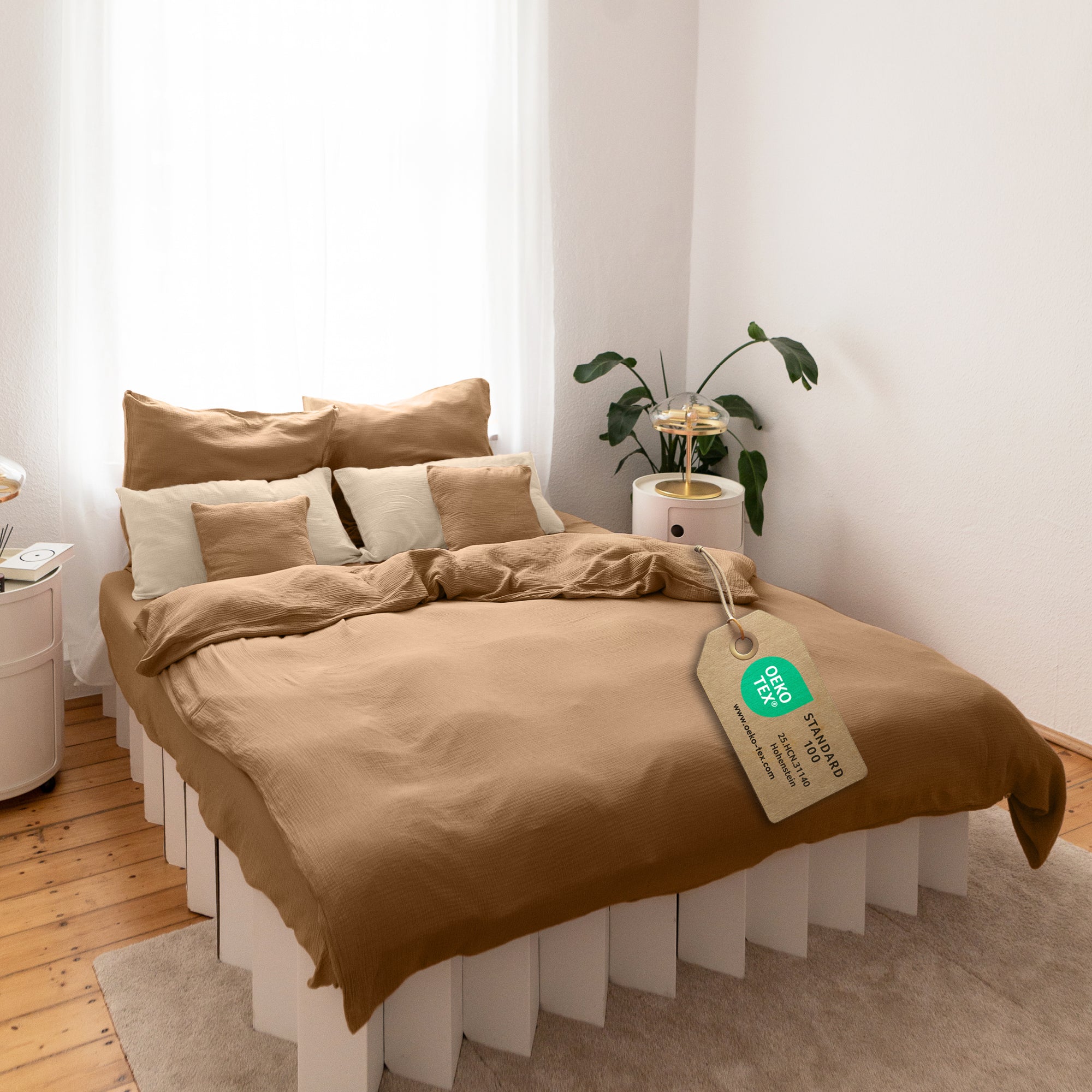 Nougat / 200x200 + 2x Kissen 80x80 200x220 + 2x Kissen 80x80 220x240 + 2x Kissen 80x80 135x200 + 1 Kissen 80x80 155x220 + 1 Kissen 80x80