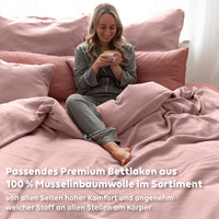 Puderrosa / 200x200 + 2x Kissen 80x80 200x220 + 2x Kissen 80x80 220x240 + 2x Kissen 80x80 135x200 + 1 Kissen 80x80 155x220 + 1 Kissen 80x80