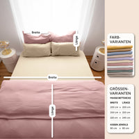 Puderrosa & Altrosa / 200x200 + 2x Kissen 80x80 200x220 + 2x Kissen 80x80 220x240 + 2x Kissen 80x80