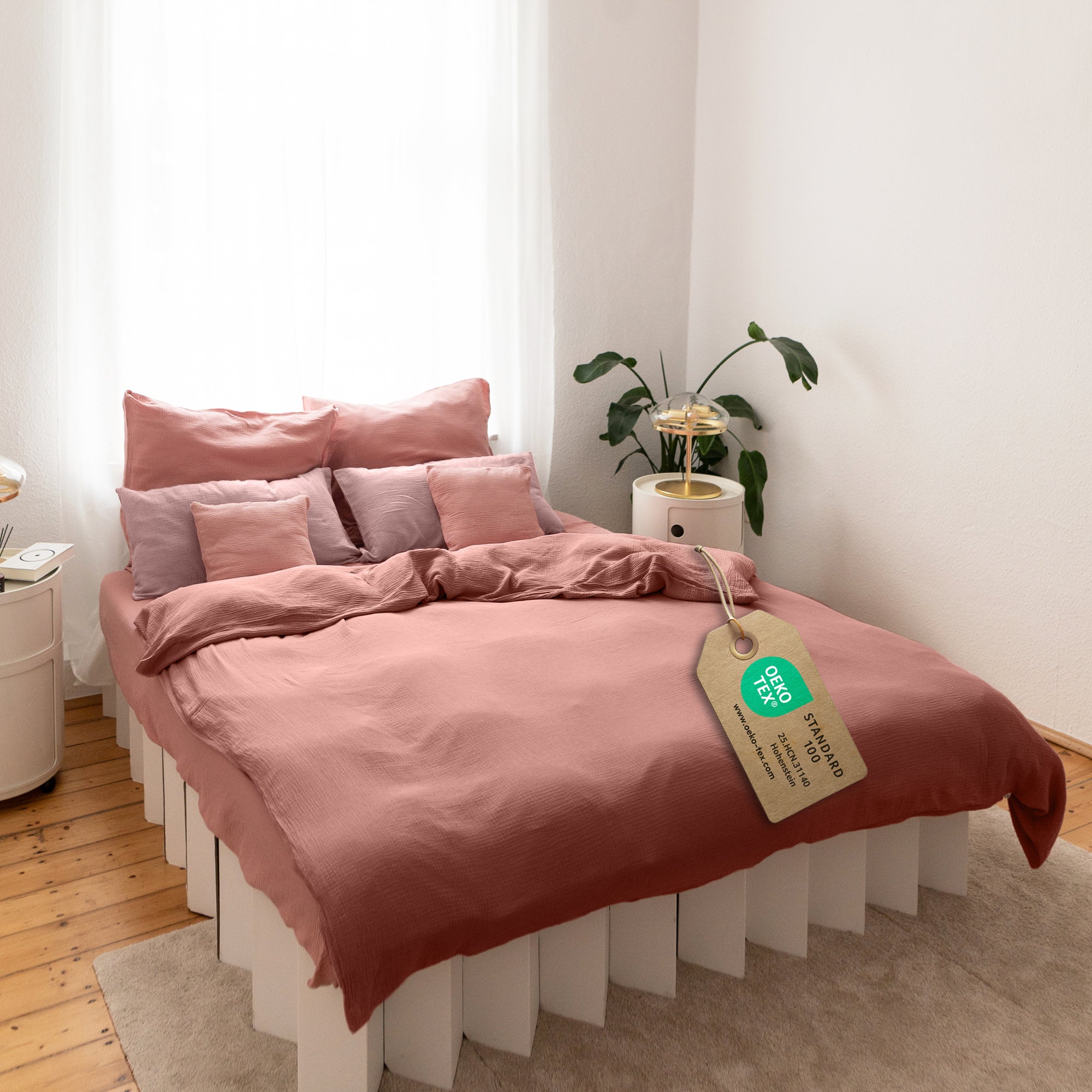 Altrosa / 200x200 + 2x Kissen 80x80 200x220 + 2x Kissen 80x80 220x240 + 2x Kissen 80x80 135x200 + 1 Kissen 80x80 155x220 + 1 Kissen 80x80