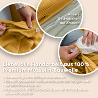 Senfgelb / 200x200 + 2x Kissen 80x80 200x220 + 2x Kissen 80x80 220x240 + 2x Kissen 80x80 135x200 + 1 Kissen 80x80 155x220 + 1 Kissen 80x80