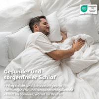 Weiß / 200x200 + 2x Kissen 80x80 200x220 + 2x Kissen 80x80 220x240 + 2x Kissen 80x80 135x200 + 1 Kissen 80x80 155x220 + 1 Kissen 80x80