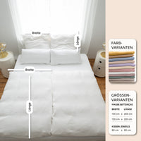 Weiß / 135x200 + 1 Kissen 80x80 155x220 + 1 Kissen 80x80